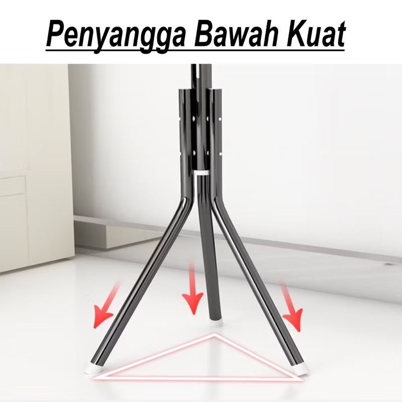 Gantungan Baju Stand Hanger Coat Rack Berdiri Aesthetic Bag Gantungan Tiang Baju Tas Topi Jacket Payung Mantel Besi Aesthetic Serbaguna