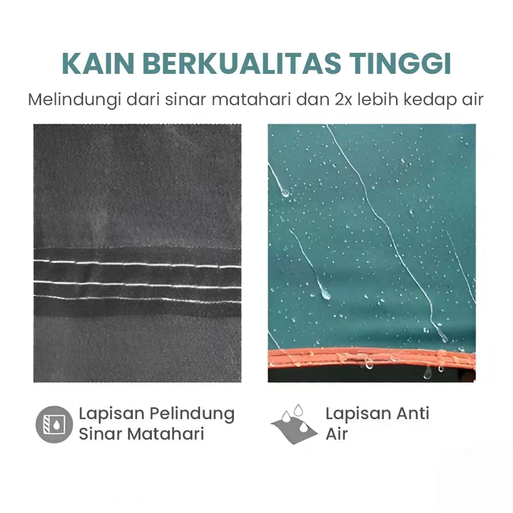 Tenda Camping Jumbo 10-13 Orang Tenda Outdoor Ada 2 Ruangan Waterproof
