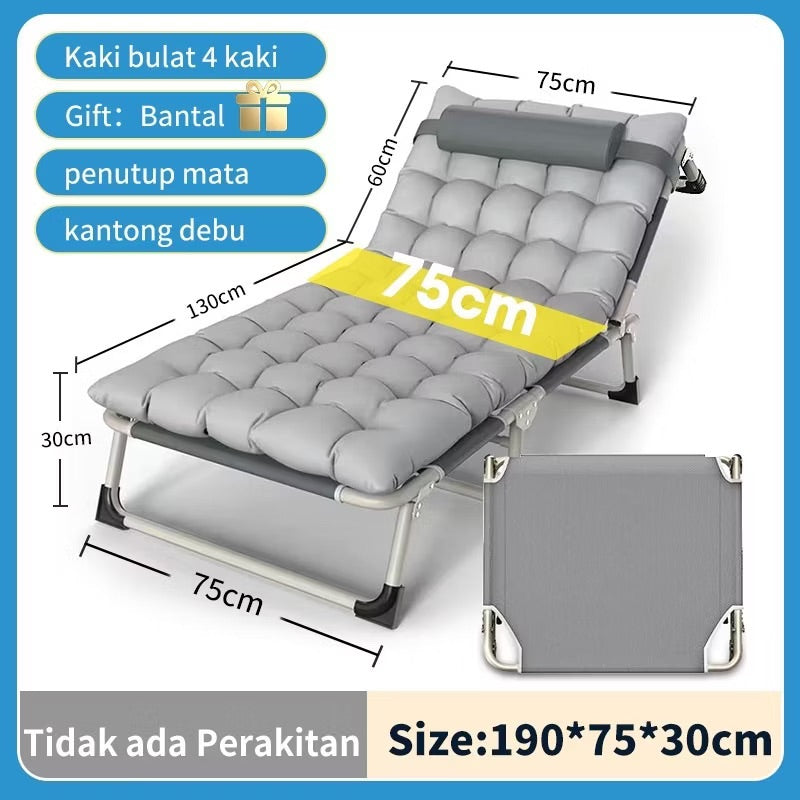 Kursi Lipat Santai Tempat Tidur Lipat Kursi Lipat Panjang Kasur Portable