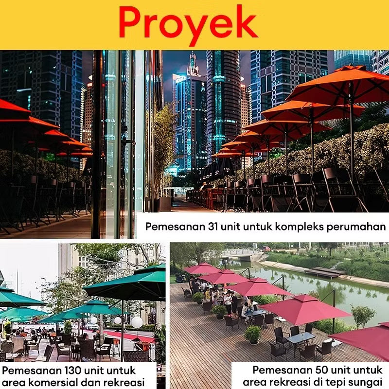 Tenda Payung Payung Jualan Pantai Outdoor Umbrella UV Perlindungan Kain